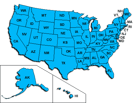 USEMCO Reps Page USA Map with links